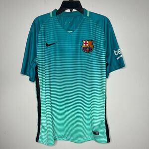 Barcelona FC Football Soccer Shirt Jersey Goberstein Player Nike Size Large